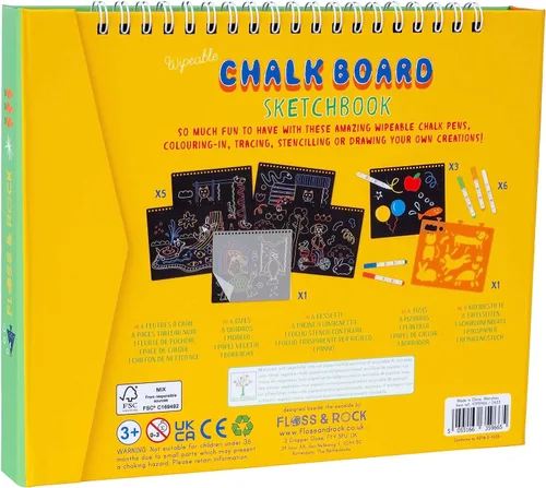 Miniatura 4 de Floss & Rock 47P5966 - Cuaderno de bocetos con pizarra, multicolor, mediano