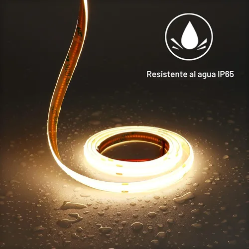 Miniatura 2 de TOPAI Tira de luz LED COB de 12 V, 3000 K, blanco cálido, impermeable, IP65, 480 LEDs/M, súper brillante, 4000 lúmenes, CRI>90, 16.4 pies, sin