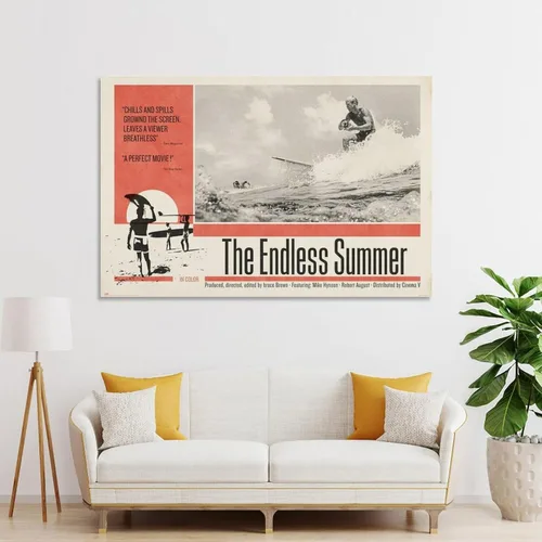Miniatura 4 de Póster de película retro de verano infinito, pintura en lienzo, póster de arte de pared para dormitorio, sala de estar, decoración de 16 x 24
