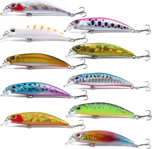Miniatura 8 de Jerkbait - Señuelos de pesca Jerk Baits para pesca de lubina, señuelos con caja de aparejos para agua dulce y salada, 10