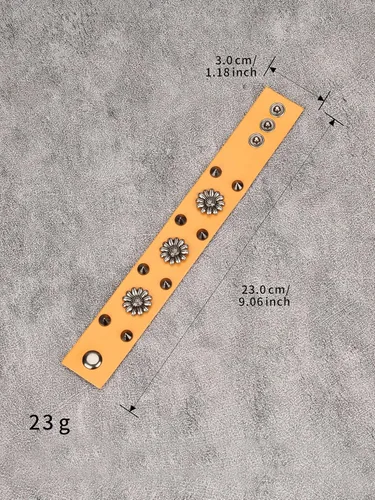 Miniatura 7 de Jeilwiy Pulseras de cuero punk para hombres, pulseras hechas a mano, brazalete ancho, joyería trenzada, color negro y marrón, ajustable, regalos