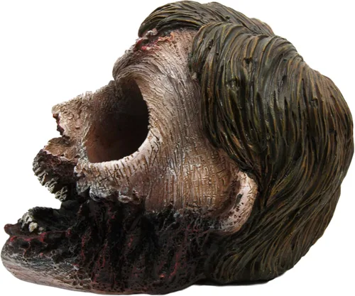 Miniatura 7 de Ebros Walking Undead Gory - Juego de figuras de cabeza de zombi sin ojos y salero y pimentero con pompones de cristal, estatua decorativa de miedo