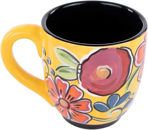 Miniatura 6 de Glory Haus Taza de café pintada a mano de 16 onzas Beehive Be Kind, taza de café de cerámica para chocolate caliente, té y café, ideal