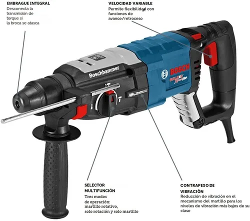 Miniatura 2 de Bosch GBH2-28L SDS-plus® Bulldog™ Xtreme Max Martillo Rotatorio de 1-1/8 Pulgadas