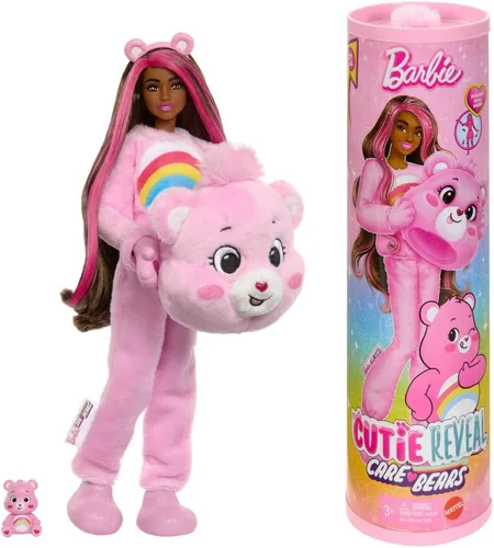 Miniatura 8 de Barbie Cutie Reveal Care Bears Series - Muñeca y accesorios con disfraz de Oso Gruñón y 10 sorpresas, incluyendo cambio de color y Mini Oso