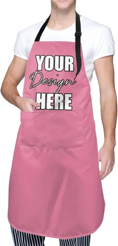 Miniatura 23 de AmaPark Delantal personalizado impermeable con bolsillos personalizados divertidos delantales de chef para cocinero Jaspeado Oscuro