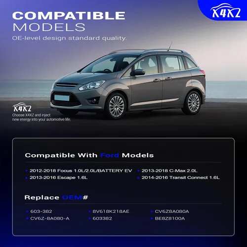 Miniatura 2 de X4XZ Tanque de expansión del radiador del depósito de refrigerante del motor delantero para Ford Focus 12-18 1.0L/2.0L/BATTERY EV, Escape 13-16