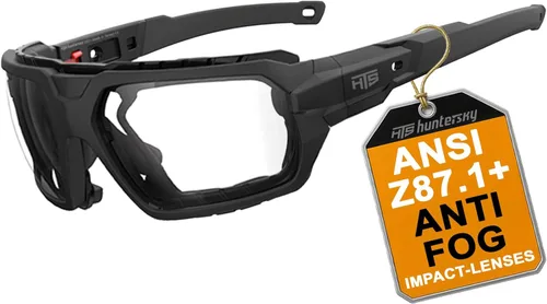 HTS HUNTERSKY Gafas Protectoras para Deportes Motorizados Motocicleta Antiempañamiento Gafas de Montar Lentes Acolchadas Gafas de Sol a Prueba de