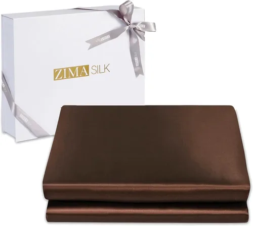 ZIMASILK Sábana bajera ajustable 100% 19 Momme de seda de morera para dormir con bolsillo profundo, suave, transpirable e hipoalergénica para el