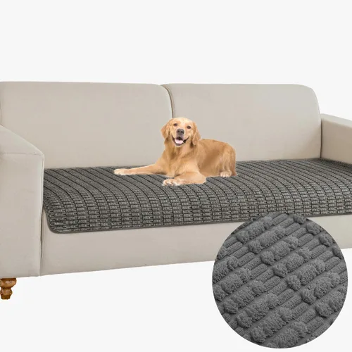 Miniatura 19 de Muamar Funda para Cama de Perro Protector de Sofá, Antideslizante Impermeable Fundas de Sofá para Sala de Estar Fundas de Sofá, Tapete de Sofá, Negro