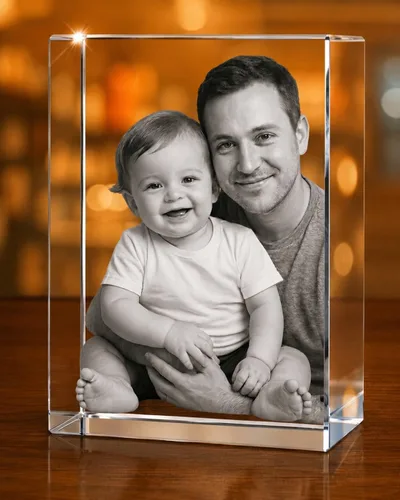 Miniatura 14 de Regalos de foto 3D de cristal personalizados con láser grabados en 3D, marcos de foto personalizados de cristal para aniversario, cumpleaños, boda
