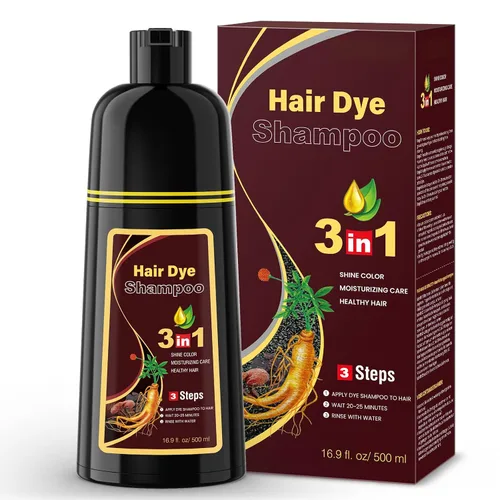 Miniatura 8 de BOJICA Champú 3 en 1 de tinte de cabello negro para cabello canoso Cobertura instantánea completa de canas, duración de 3 a 4 semanas, incluye