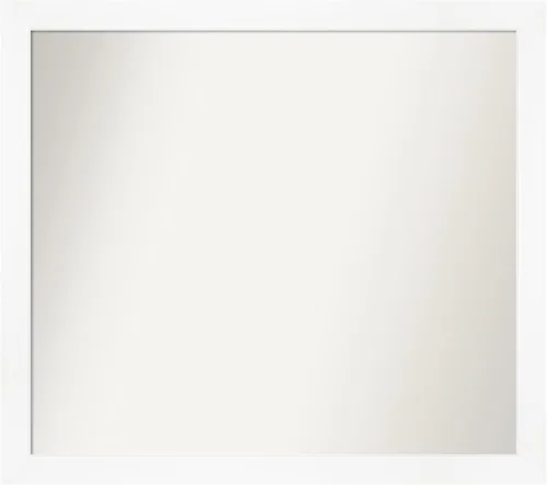 Miniatura 259 de Amanti Art Espejo de baño blanco para sobre el fregadero, 24 x 24 pulgadas, hecho a medida, espejo de tocador cuadrado blanco estrecho, marco