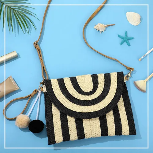 Miniatura 7 de Frienda Bolso bandolera de paja para mujer