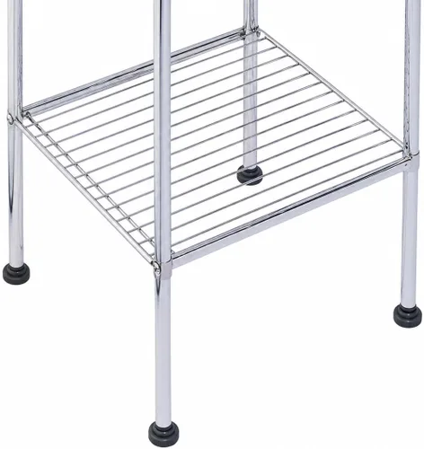 Miniatura 5 de Honey-Can-Do BTH-03484 Estante de baño de metal de 6 niveles, 12.6 pulgadas de largo x 11 pulgadas de ancho x 59.8 pulgadas de alto, cromado