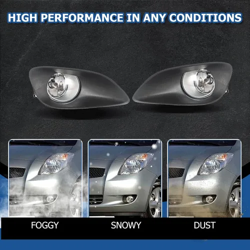 Miniatura 6 de WFLNHB 1 par de luces antiniebla de repuesto para Toyota Yaris Sedan 2007-2011, faros antiniebla, lado del pasajero y del conductor