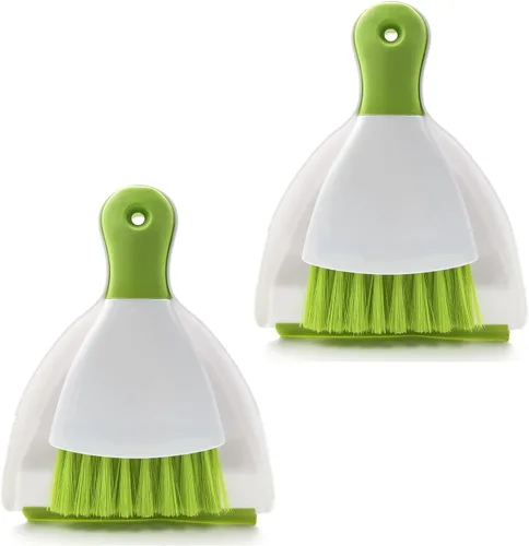 Recogedor Escoba Cepillo Recogedor - Juego de Escoba y Recogedor Pequeño, Mini Escoba y Recogedor, Juego de Recogedor Pequeño y Cepillo para Verde
