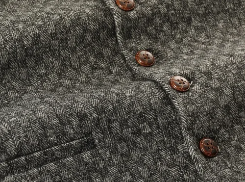 Miniatura 68 de Gioberti Chaleco de tweed formal de 6 botones para hombres