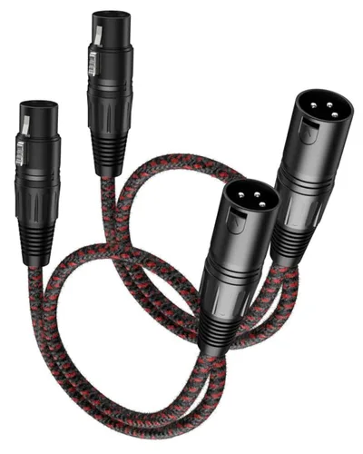 Miniatura 26 de Cable corto XLR, cable de micrófono de 1 pie, paquete de 2 unidades, toda la longitud de 6 pulgadas a 100 pies, cable de micrófono equilibrado