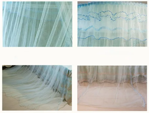 Miniatura 2 de Mosquitera colgante de cúpula de lujo para cama individual, matrimonial, queen, decoración de fiesta para el hogar, dormitorio (azul aguamarina)