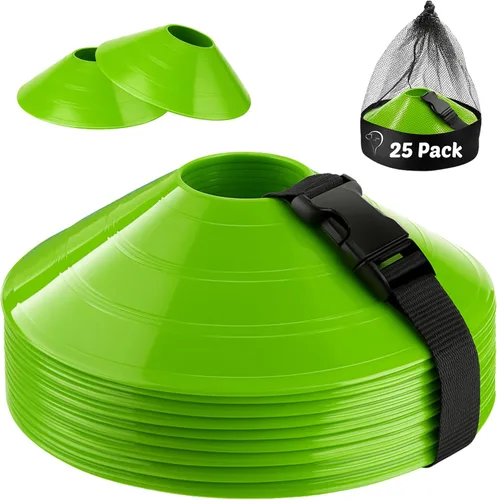 Miniatura 9 de Paquete de 75/50/25, Juego de Conos de Entrenamiento de Fútbol de Grado Profesional, Conos de Agilidad Duraderos con Bolsa de Transporte y Soporte