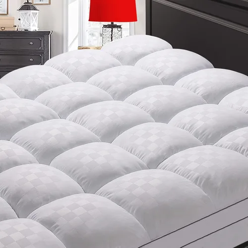 SameBed - Cubrecolchón Queen, cubrecolchón extragrueso para aliviar el dolor de espalda, protector de colchón refrescante con esquinas de 8 a 21