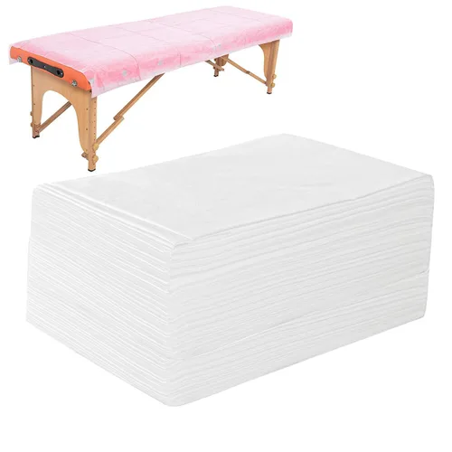 Miniatura 7 de Uralili El juego de 200 sábanas desechables no tejidas para mesa de masaje, incluye 100 piezas de 31 x 71 pulgadas, sábana de masaje suave y fundas