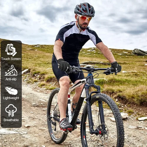Miniatura 5 de Guantes de ciclismo para hombresmujeres-almohadilla de gel de 0.197 in guantes antideslizantes de bicicleta de carretera para MTB ciclismo