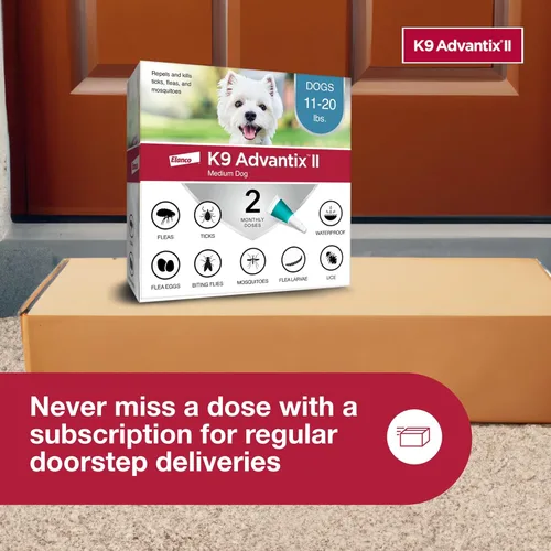 Miniatura 8 de K9 Advantix II Tratamiento y prevención recomendado por veterinarios para pulgas, garrapatas y mosquitos para perros medianos Perros 11-20 libras
