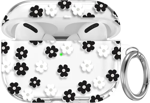 Miniatura 49 de Maxjoy Funda compatible con AirPods Pro, funda con diseño de vaca clara para mujeres y niñas, bonita funda protectora suave con llavero compatible
