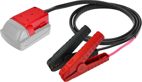 Abrazaderas de cable de puente para batería Milwaukee M18B2 de 18 V, arrancador de puente con adaptador, cables de refuerzo automotrices portátiles