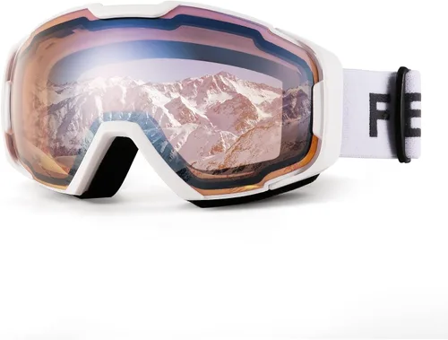 Miniatura 15 de FEISEDY Ski Goggles, OTG Snow Sport Goggles for Adult Youth, Anti-Fog UV400 Protection Bendable Dual-Lenses B2961