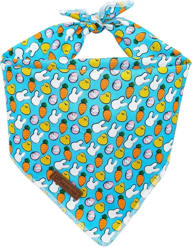 Miniatura 40 de Bandana de verano para perros, bufanda triangular de rejilla de algodón cómoda para perros medianos y grandes, pañuelo lavable para mascotas