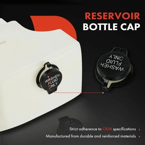 Miniatura 4 de A-Premium Depósito de depósito de desbordamiento de refrigerante para limpiaparabrisas con tapa compatible con Kenworth T680 13-16 y Peterbilt 320