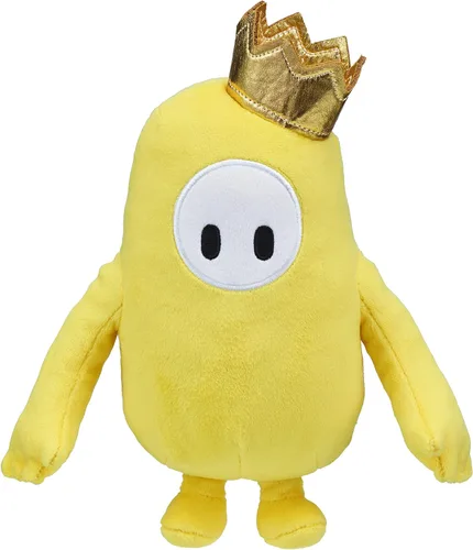 Miniatura 14 de FALL GUYS Juguetes Originales Oso Rosa Piel de Frijol Coleccionable Oficial Peluche Deluxe de 8 Pulgadas con Corona de Oro del Juego de Video