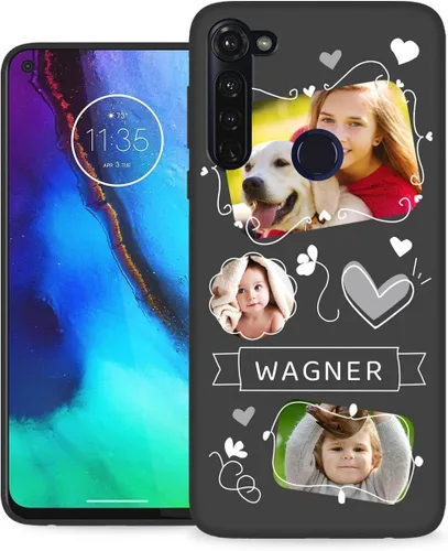Miniatura 14 de Funda personalizada para Motorola Moto G Stylus 2020 con nombre de foto, texto y foto, GStylus personalizado -20 funda suave y fina (negro) de 6.4