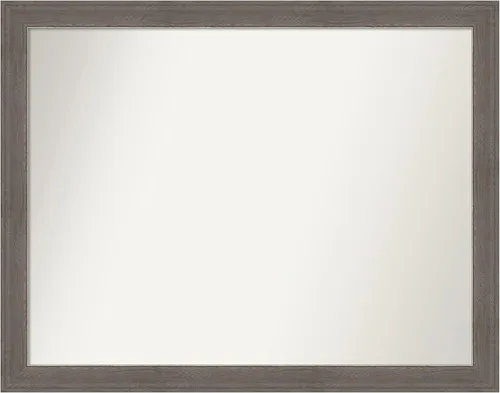 Miniatura 432 de Amanti Art Espejo de pared personalizado no biselado (24.5 x 24.5 pulgadas), marco gris marrón alta, varios tamaños personalizados, espejo de baño