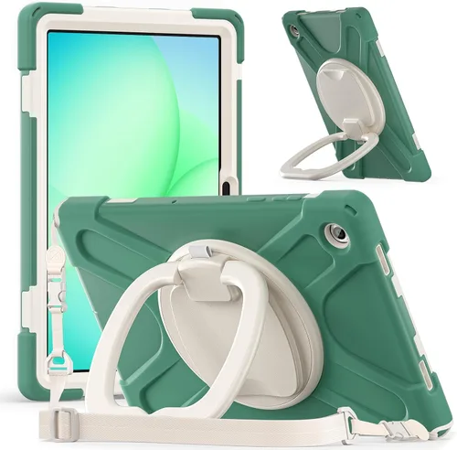Miniatura 43 de 360 Rotation Case for Galaxy Tab ActivePro/Tab Active4 Pro/Active 5 Pro 10.1" Sturdy Cover Rotate Ring Stand Shoulder Carrying Strap Hand Strap