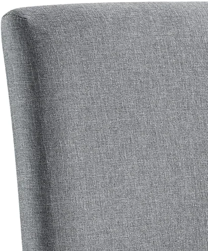 Miniatura 8 de Acme Lanton - Silla auxiliar en tela de lino gris y blanco antiguo