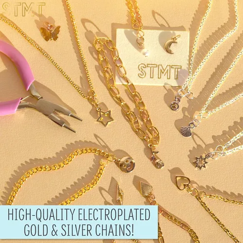Miniatura 6 de Kit de joyería DIY de infinidad de STMT, haz 10 pulseras para siempre, cadenas de pulsera permanentes, sin necesidad de soldadura, ajuste