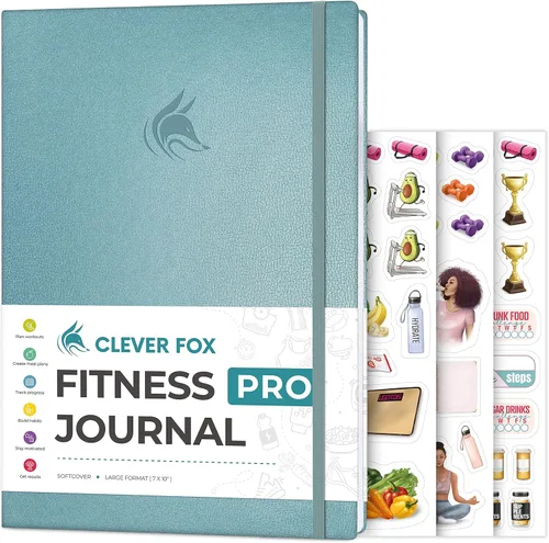 Miniatura 14 de Clever Fox Fitness Journal PRO - Agenda diaria de entrenamiento con planificador de comidas y rastreador de hábitos, libro de registro de ejercicios
