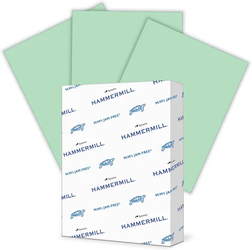 Hammermill - Papel de color, papel de impresora color verde de 20 libras, 8.5 x 11 pulgadas - 1 resma (500 hojas), fabricado en los Estados Unidos,