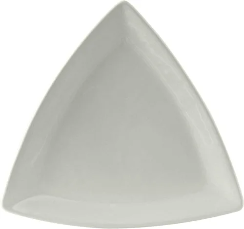 Miniatura 2 de Tuxton China BEZ-0728 Plato, 7-1/4", triangular, borde enrollado, microondas & puede lavarse en el lavavajillas, a prueba de horno, Totalmente Blanco