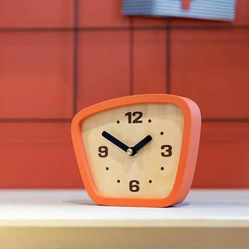 Miniatura 6 de Reloj moderno de mediados de siglo hecho a mano, movimiento silencioso para escritorio, mesa y repisa, decoración analógica MCM sin tictac
