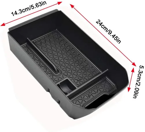 Miniatura 2 de D-Lumina Organizador de consola central RAV-4 - Compatible con Toyota RAV4 2019 2020 2021 2022 2023 2024 2025 - Bandeja de almacenamiento secundaria