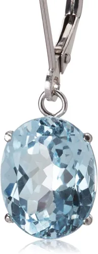 Miniatura 2 de Tienda Collection 14k Gold 8 x 10mm Oval Gemstone Dangle Earrings for Women with Leverbacks