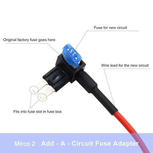 Miniatura 3 de Paquete de 10 adaptadores de fusible de 12 V para automóvil Add-A-Circuit, Micro II Micro II Micro 2 APT ATR Blade Fuse Holder con hoja 10A 15A 20A