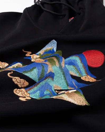 Miniatura 3 de Niepce Inc Sudaderas con capucha bordadas con estampado Streetwear para hombre