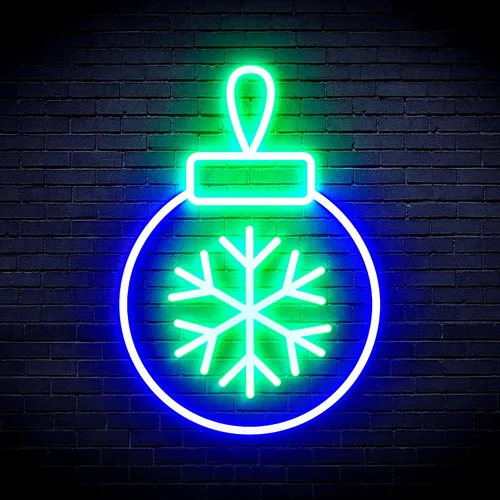 Miniatura 32 de ADVPRO Letrero de neón LED de silicona de la flexión del ornamento del árbol de Navidad - azul - st16s32-fnu0119-b