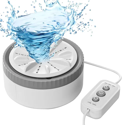 Miniatura 5 de Lavadora portátil con alimentación USB, mini turbina de 3 modos, lavadora de viaje para viajes de negocios, hogar, apartamento, habitaciones